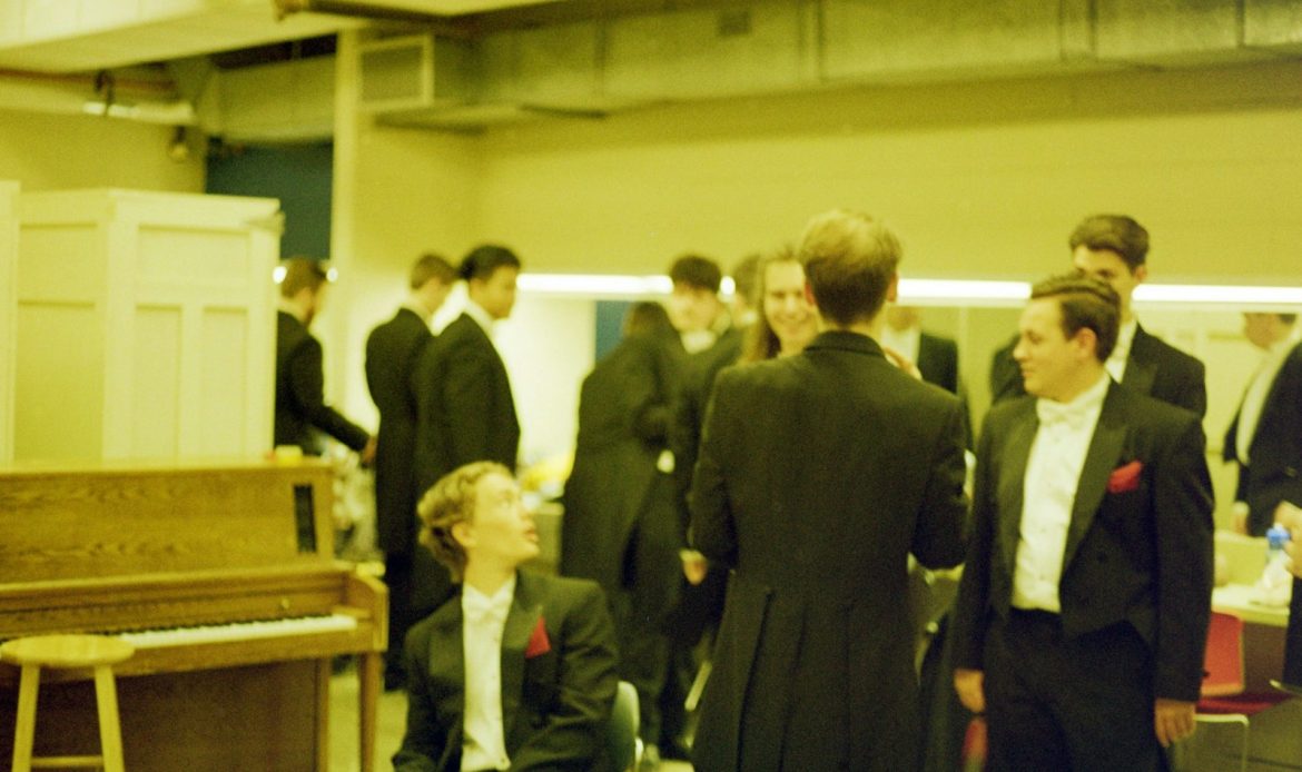 a group of people in a room